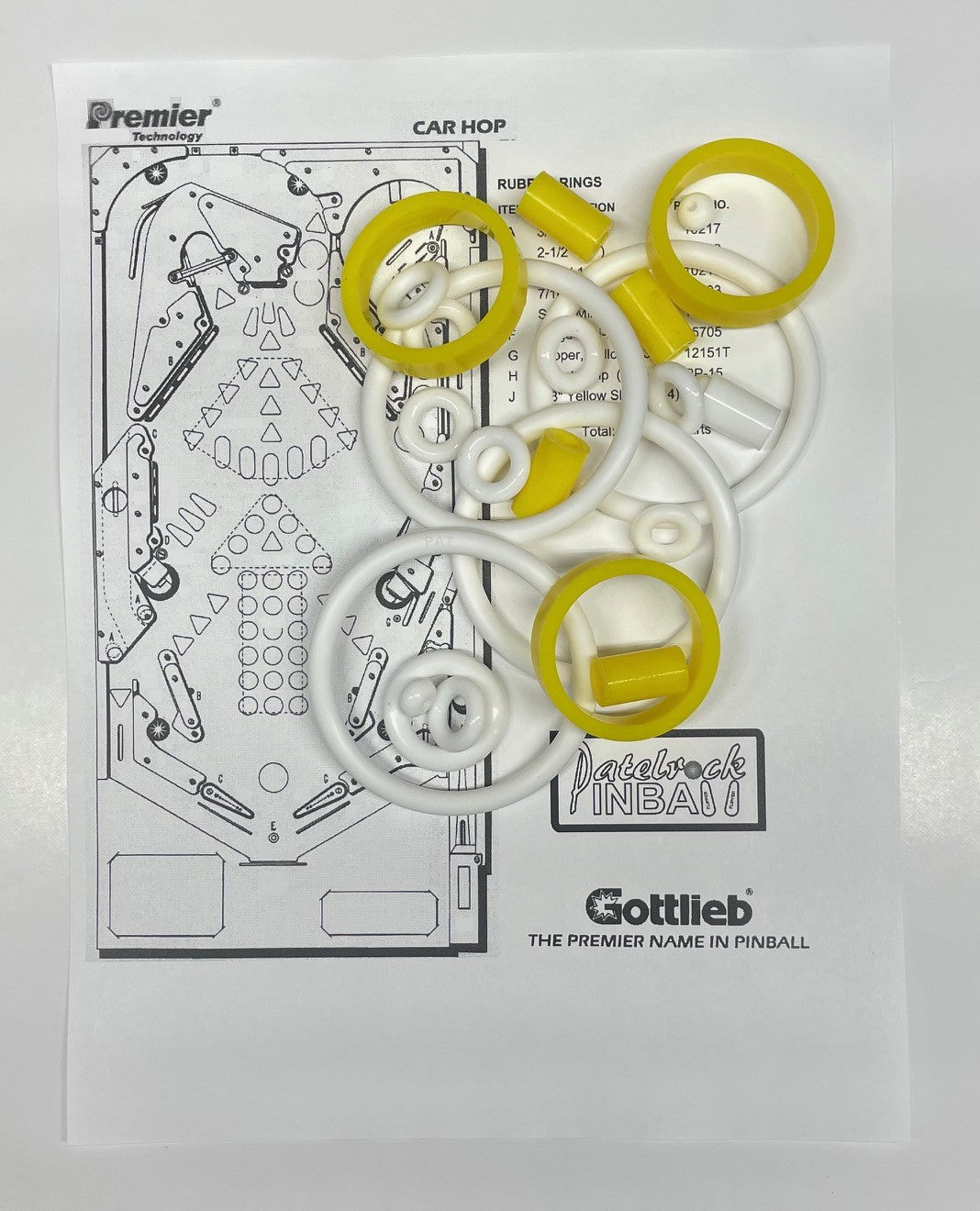 Gottlieb Car Hop Pinball Machine Maintenance Kit