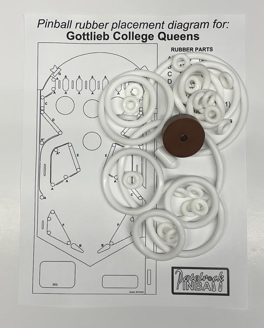 Gottlieb College Queens Pinball Machine Maintenance Kit