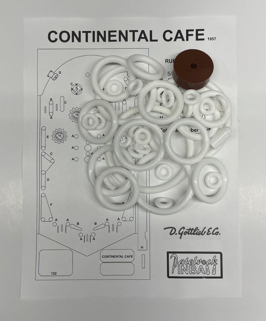 Gottlieb Continental Cafe Pinball Machine Rubber Ring Kit