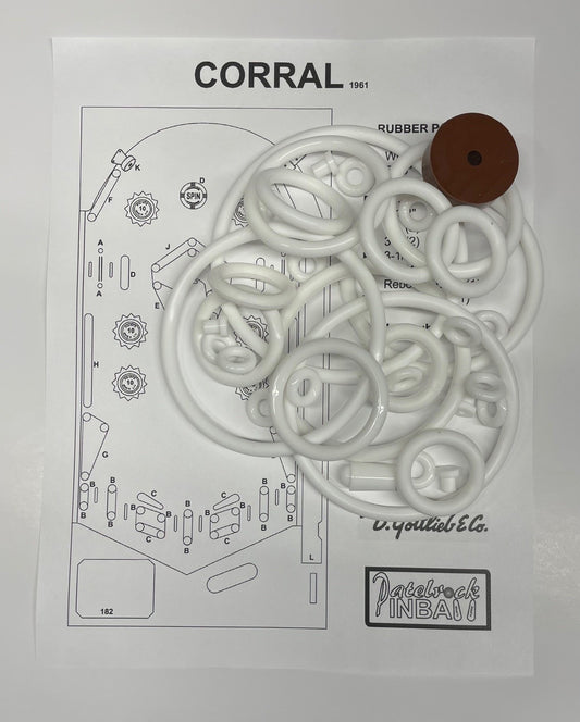 Gottlieb Corral Pinball Machine Rubber Ring Kit