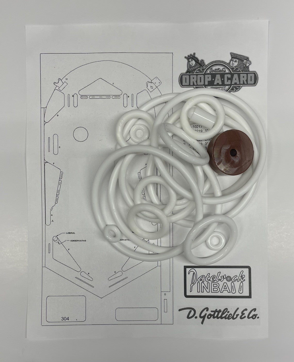 Gottlieb Drop-A-Card Pinball Machine Rubber Ring Kit