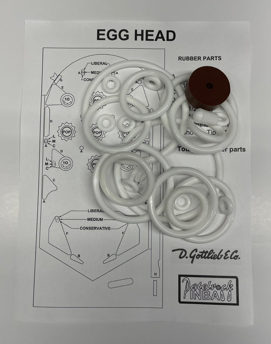Gottlieb Egg Head Pinball Machine Rubber Ring Kit