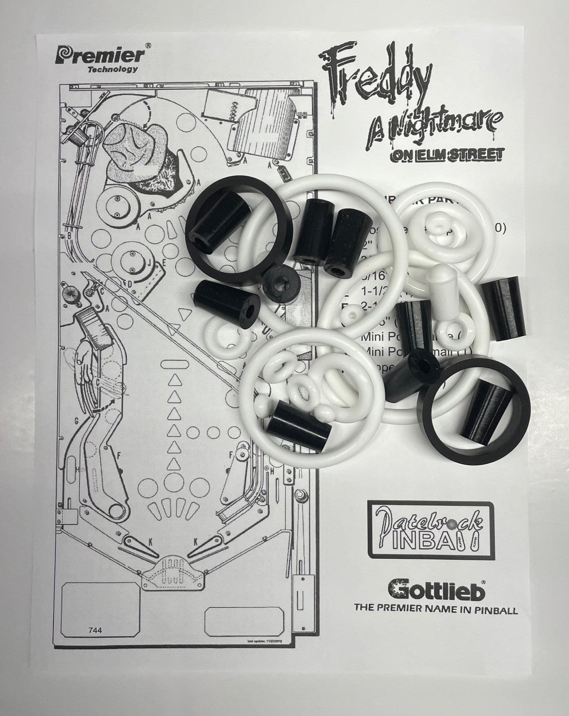 Gottlieb Freddy A Nightmare on Elm Street Pinball Machine Rubber Ring Kit