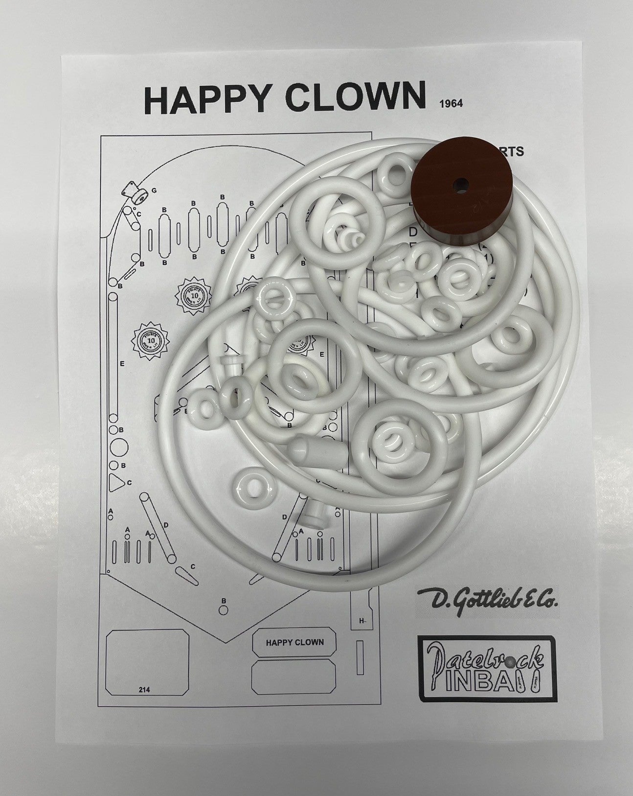 Gottlieb Happy Clow Pinball Machine Rubber Ring Kit