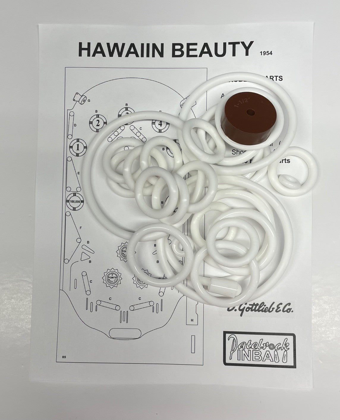 Gottlieb Hawaiian Beauty Pinball Machine Maintenance Kit