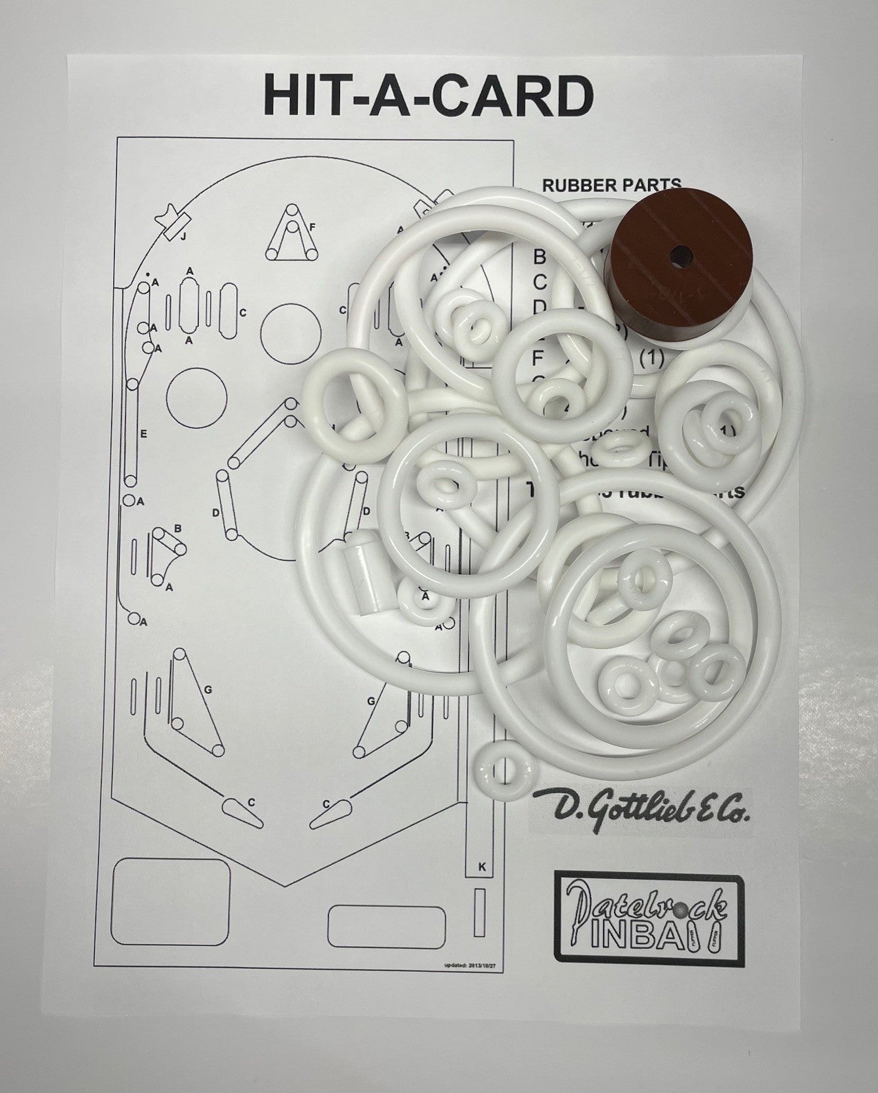 Gottlieb Hit-A-Card Pinball Machine Rubber Ring Kit