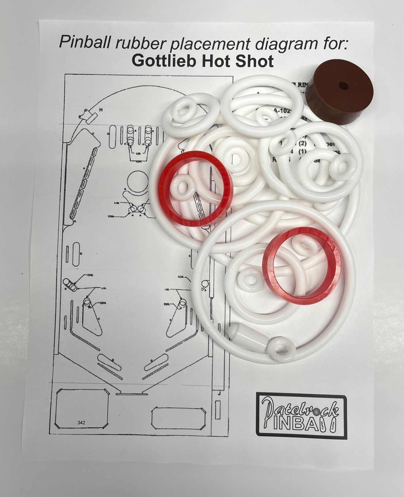 Gottlieb Hot Shot Pinball Machine Rubber Ring Kit
