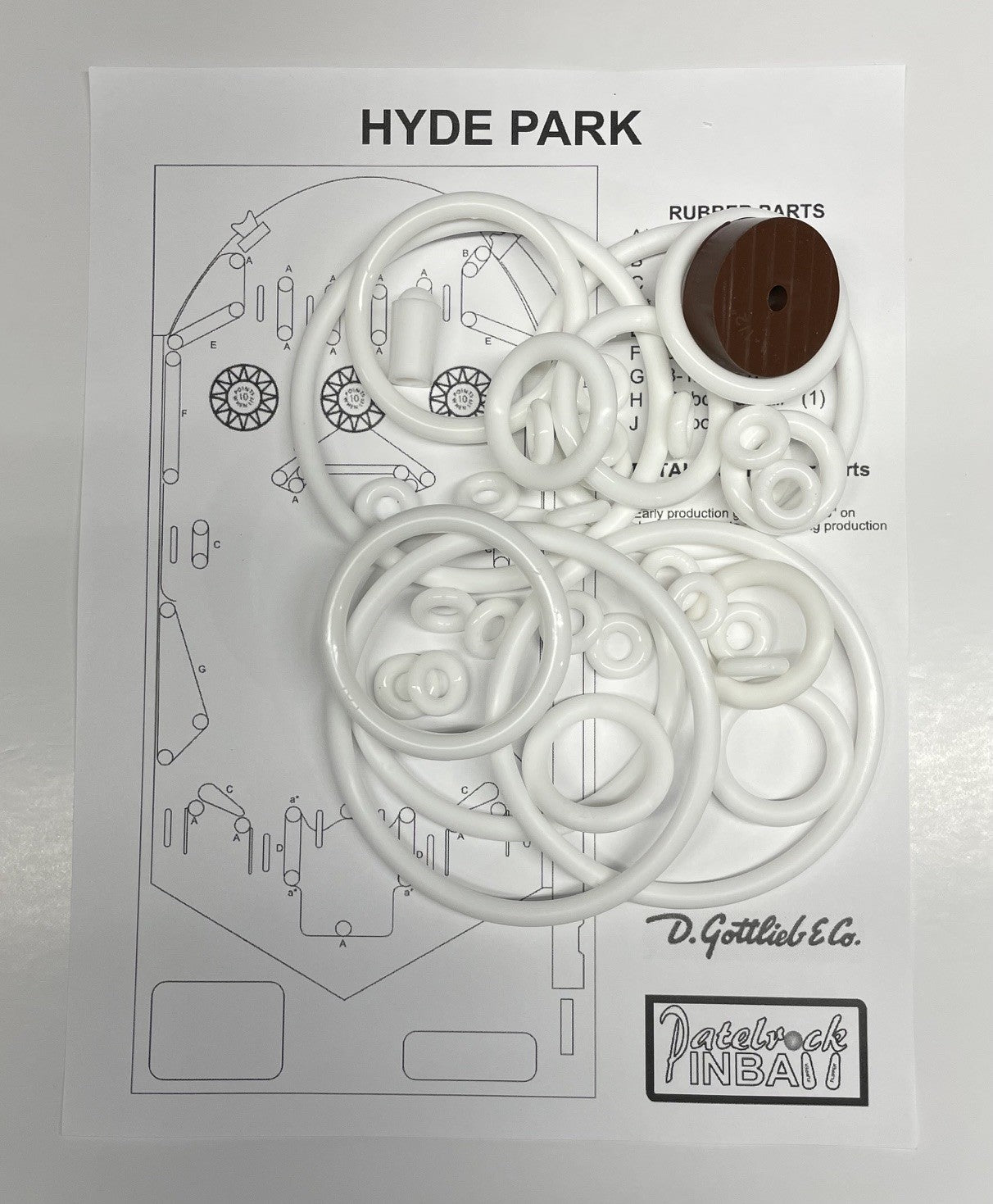 Gottlieb Hyde Park Pinball Machine Maintenance Kit
