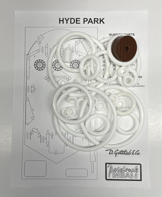 Gottlieb Hyde Park Pinball Machine Rubber Ring Kit