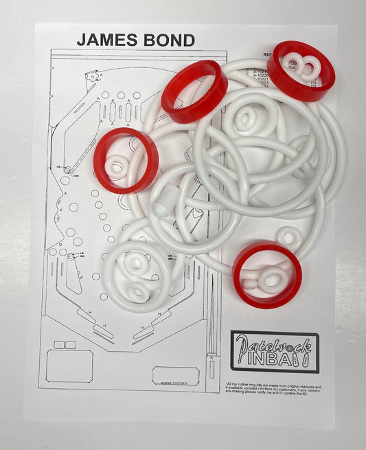 Gottlieb James Bond Pinball Machine Rubber Ring Kit