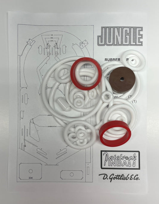 Gottlieb Jungle Pinball Machine Rubber Ring Kit