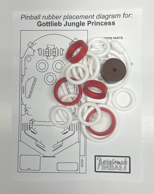 Gottlieb Jungle Princess Pinball Machine Maintenance Kit
