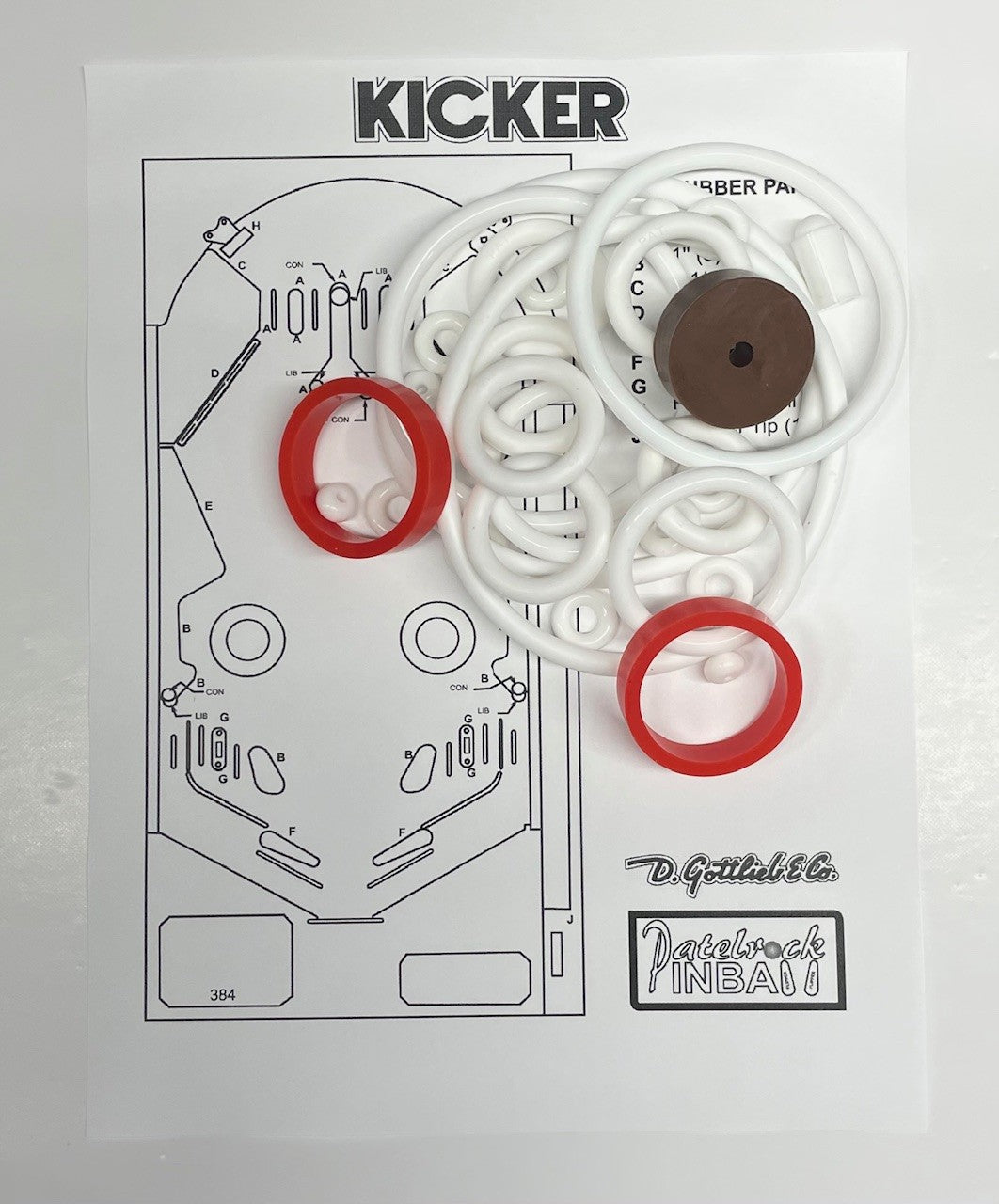 Gottlieb Kicker Pinball Machine Rubber Ring Kit