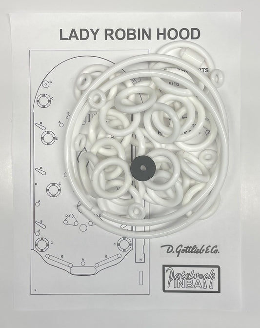 Gottlieb Lady Robin Hood Pinball Machine Rubber Ring Kit
