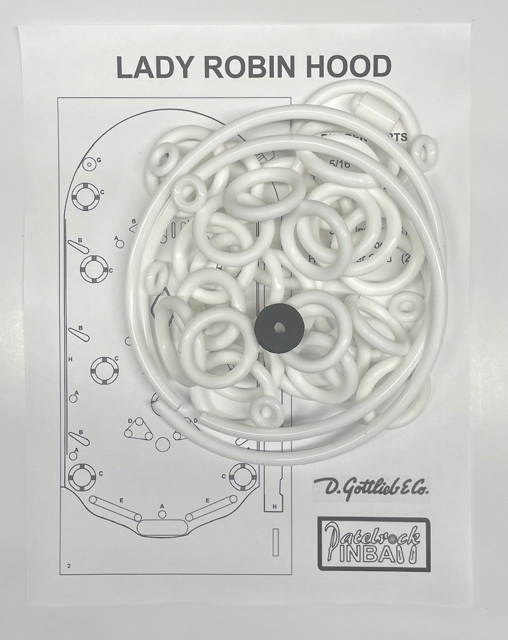 Gottlieb Lady Robin Hood Round Table Pinball Machine Maintenance Kit