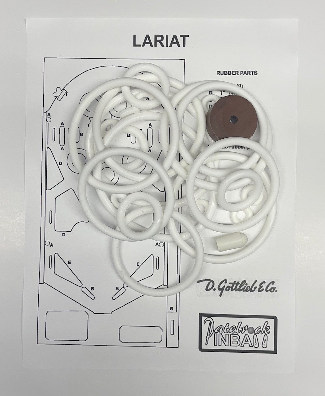 Gottlieb Lariat Pinball Machine Rubber Ring Kit
