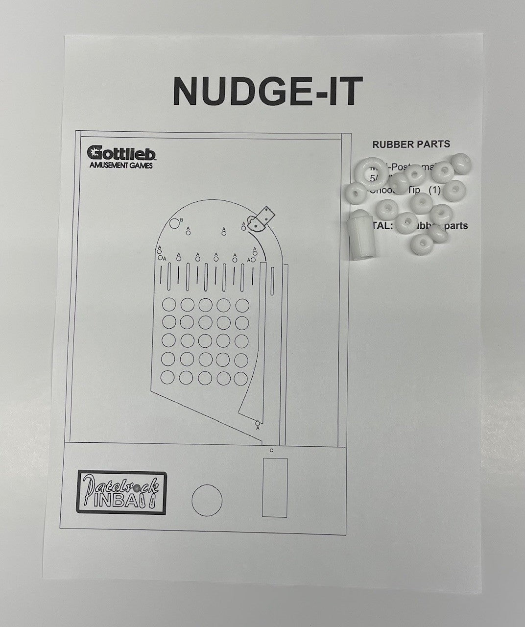 Gottlieb Nudge-It Pinball Machine Maintenance Kit