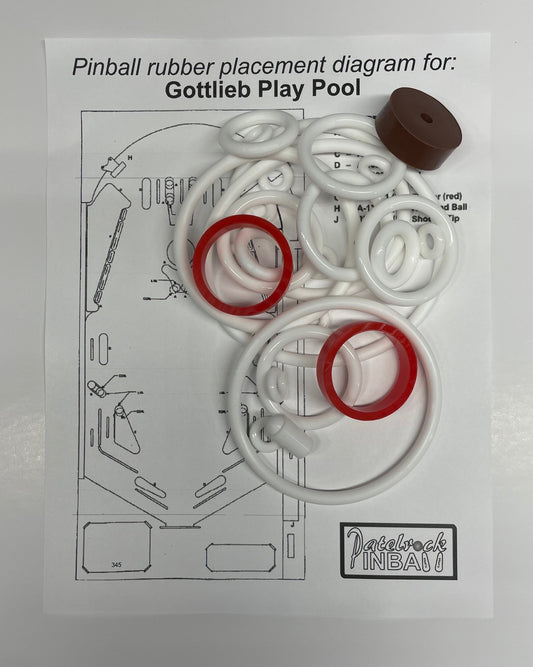 Gottlieb Play Pool Pinball Machine Rubber Ring Kit