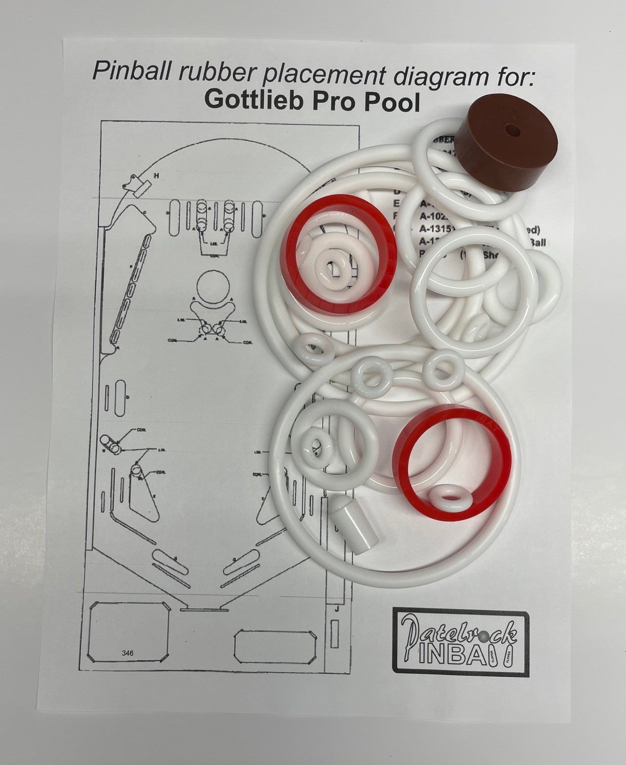 Gottlieb Pro Pool Pinball Machine Rubber Ring Kit