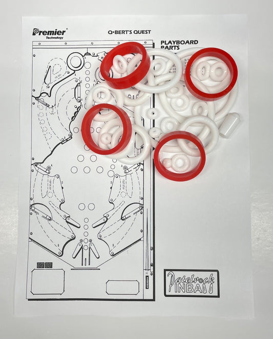 Gottlieb Q Bert's Quest Pinball Machine Rubber Ring Kit