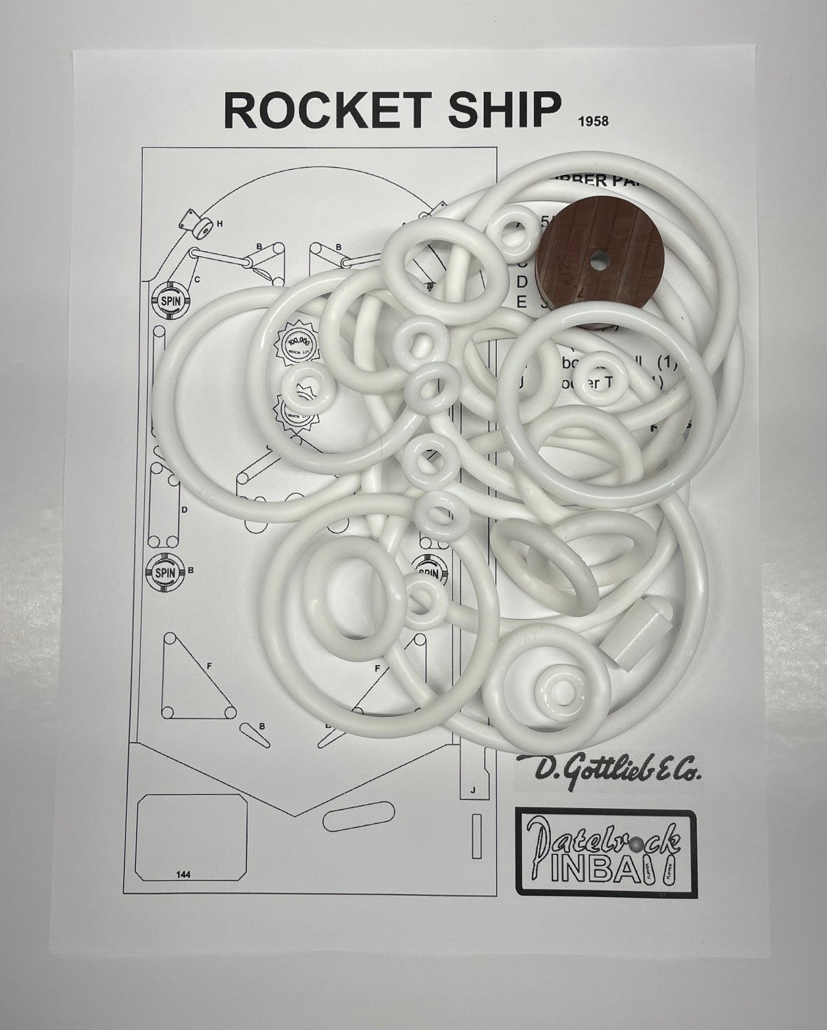 Gottlieb Rocket Ship Pinball Machine Rubber Ring Kit