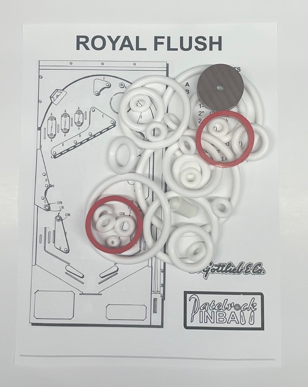 Gottlieb Royal Flush Pinball Machine Rubber Ring Kit