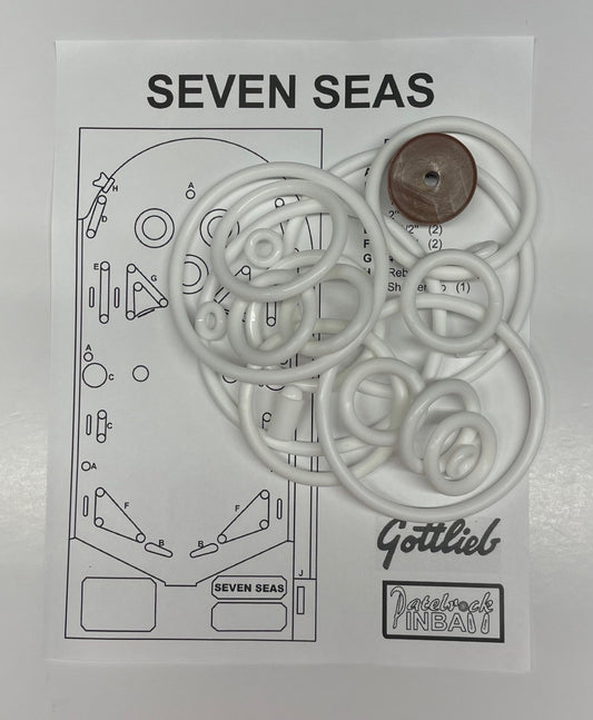 Gottlieb Seven Seas Pinball Machine Rubber Ring Kit