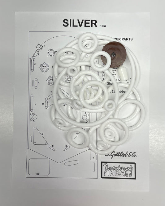 Gottlieb Silver Pinball Machine Rubber Ring Kit
