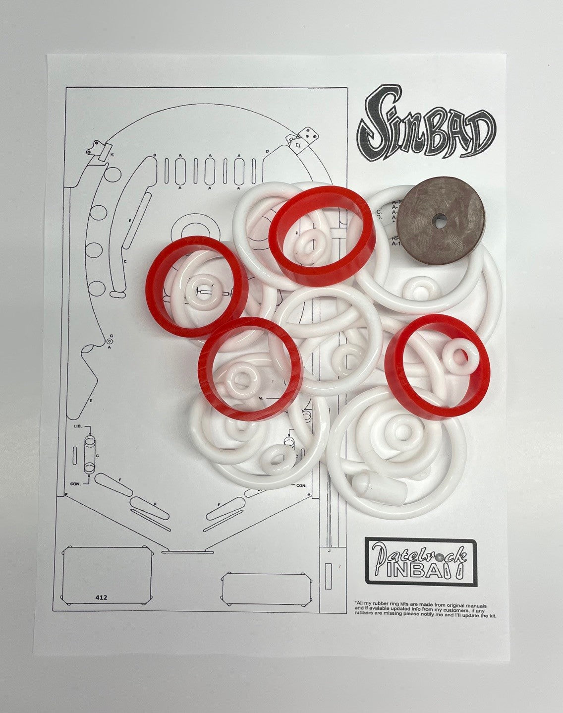 Gottlieb Sinbad (Solid State) Pinball Machine Maintenance Kit