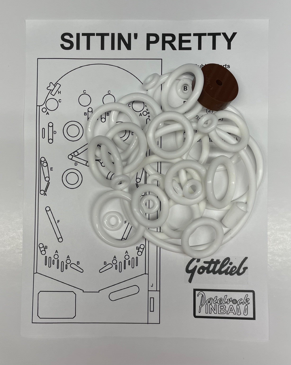 Gottlieb Sittin' Pretty Pinball Machine Rubber Ring Kit