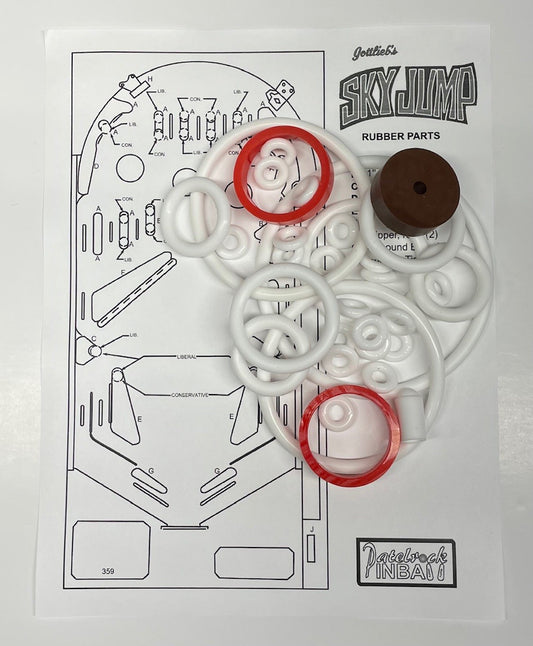 Gottlieb Sky Jump Pinball Machine Rubber Ring Kit