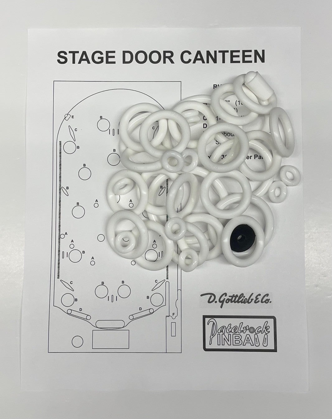 Gottlieb Stage Door Canteen Pinball Machine Rubber Ring Kit