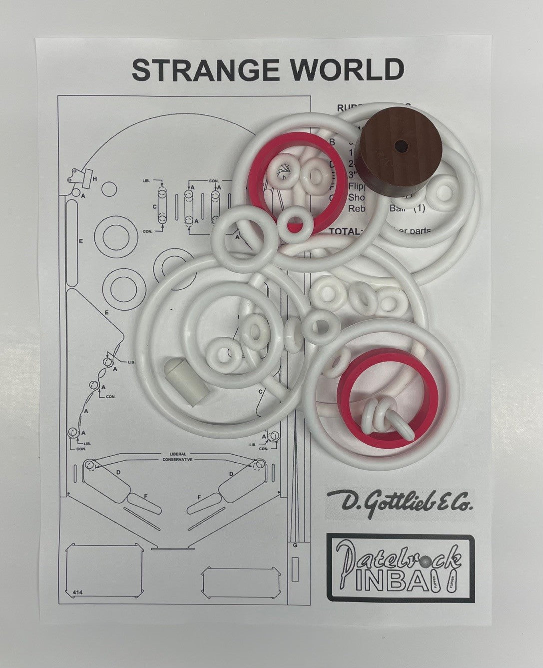 Gottlieb Strange World Pinball Machine Maintenance Kit