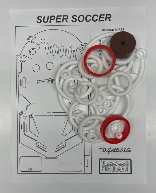 Gottlieb Super Soccer Pinball Machine Rubber Ring Kit
