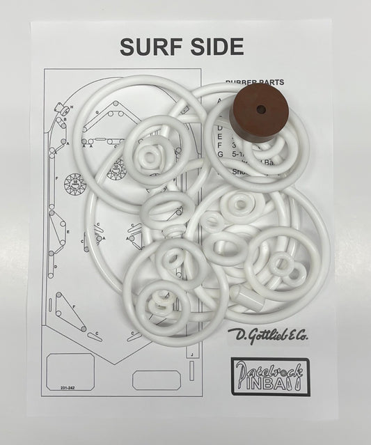 Gottlieb Surf Side Pinball Machine Rubber Ring Kit