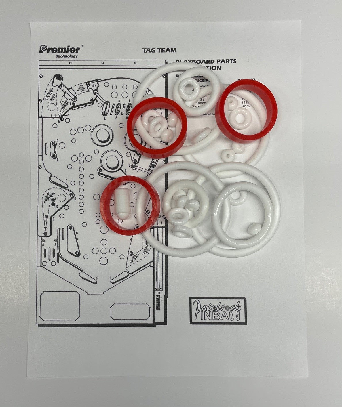 Gottlieb Tag-Team Pinball Pinball Machine Rubber Ring Kit