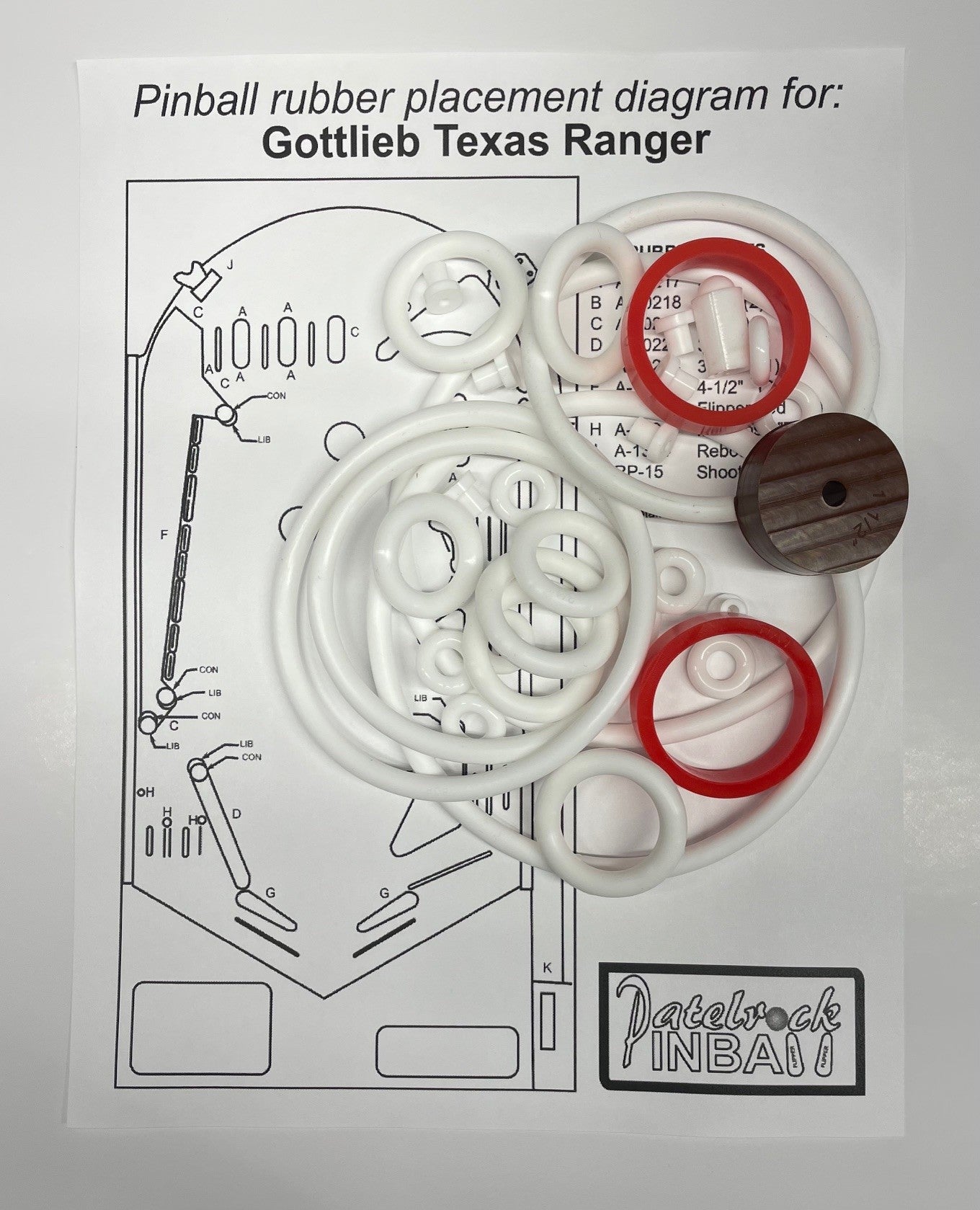 Gottlieb Texas Ranger Pinball Machine Maintenance Kit