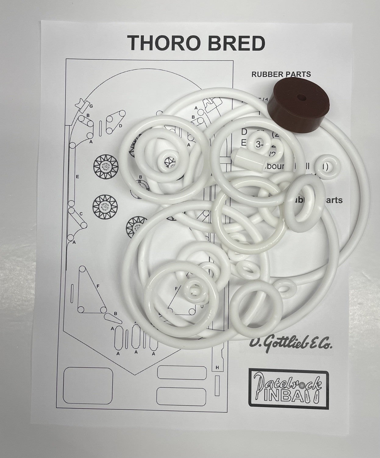 Gottlieb Thoro Bred Pinball Machine Rubber Ring Kit