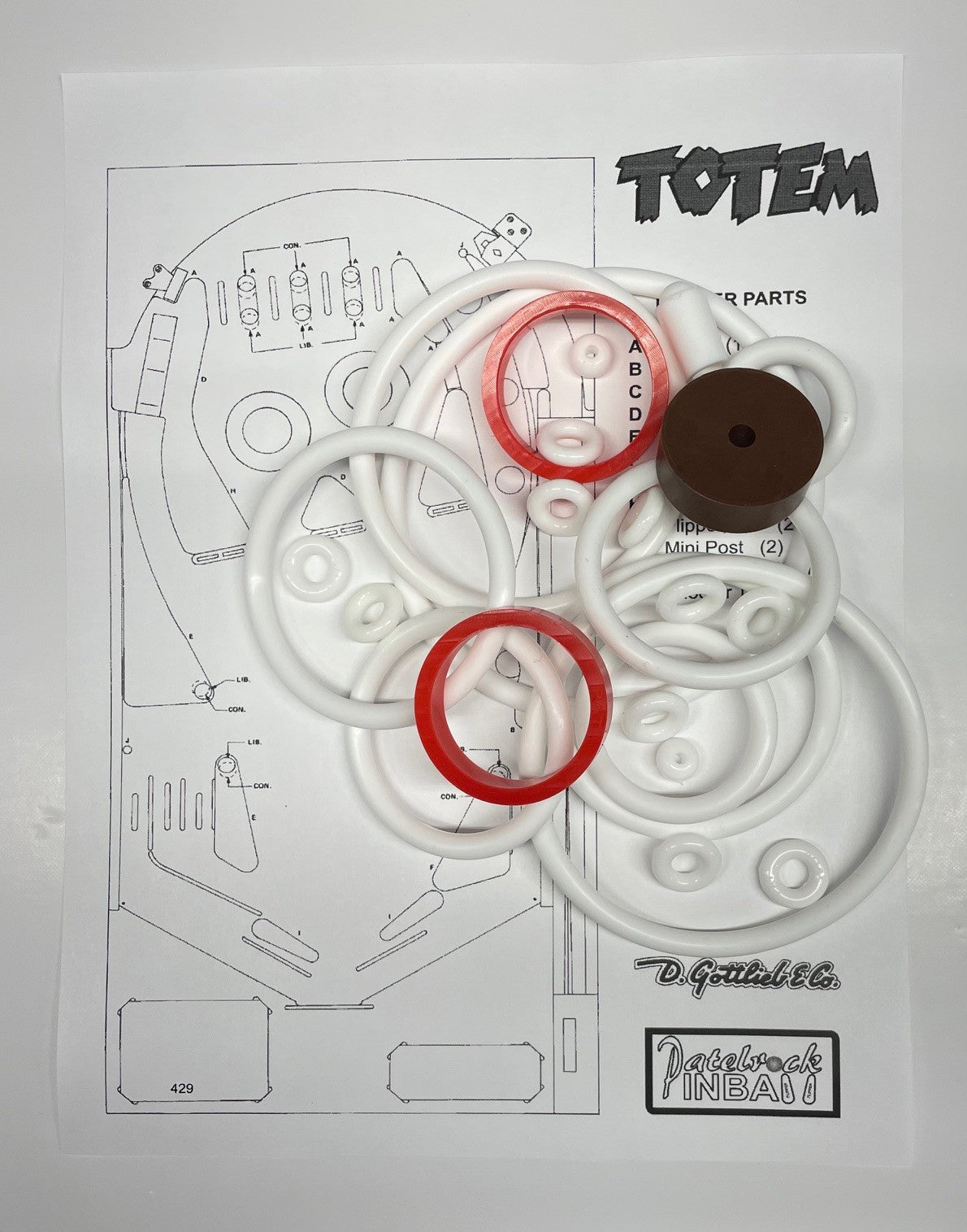 Gottlieb Totem Pinball Machine Maintenance Kit