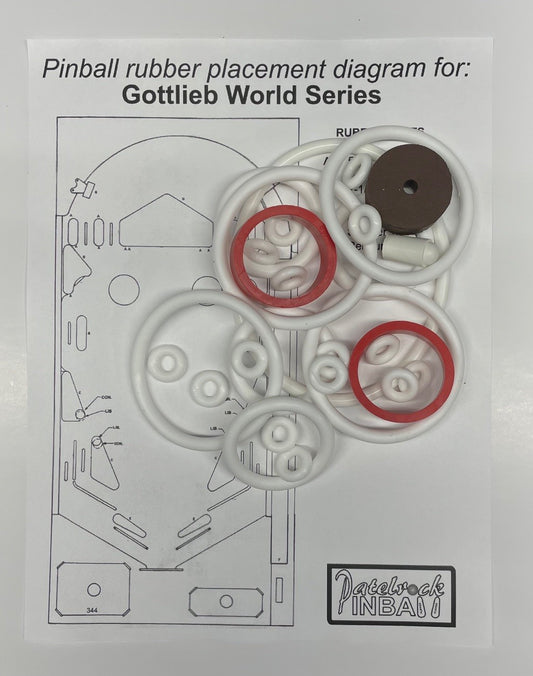Gottlieb World Series Pinball Machine Rubber Ring Kit