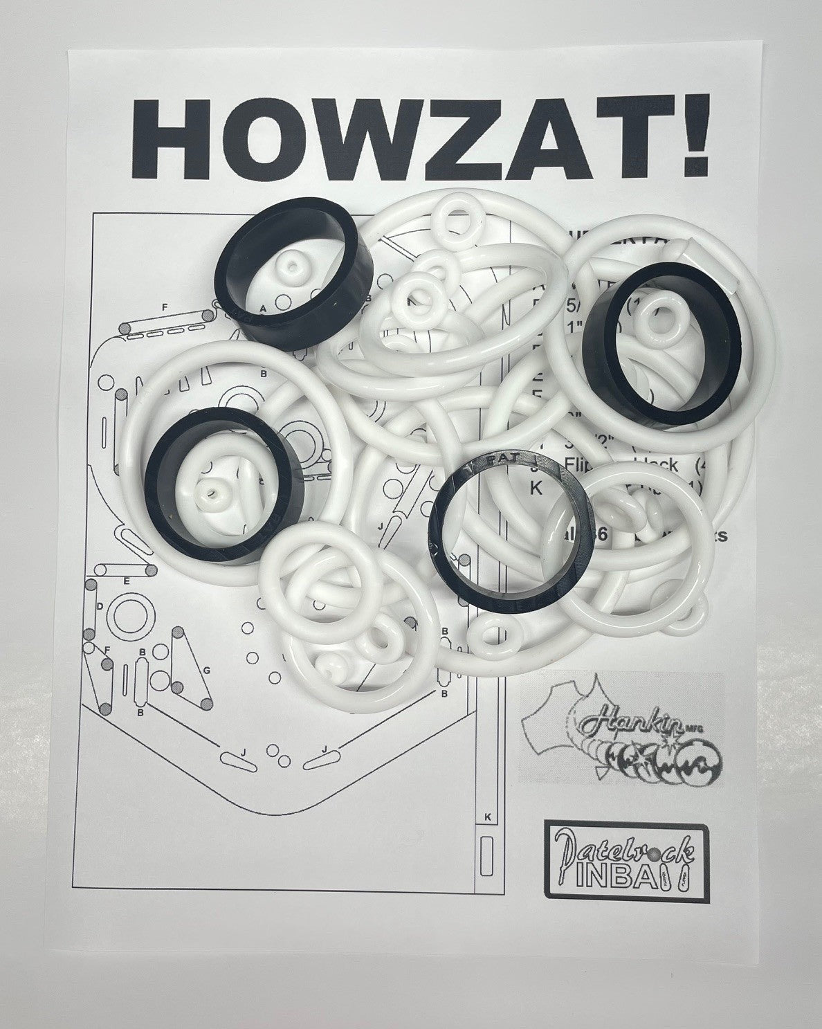 Hankin Dennis Lillee's Howzat! Pinball Machine Rubber Ring Kit