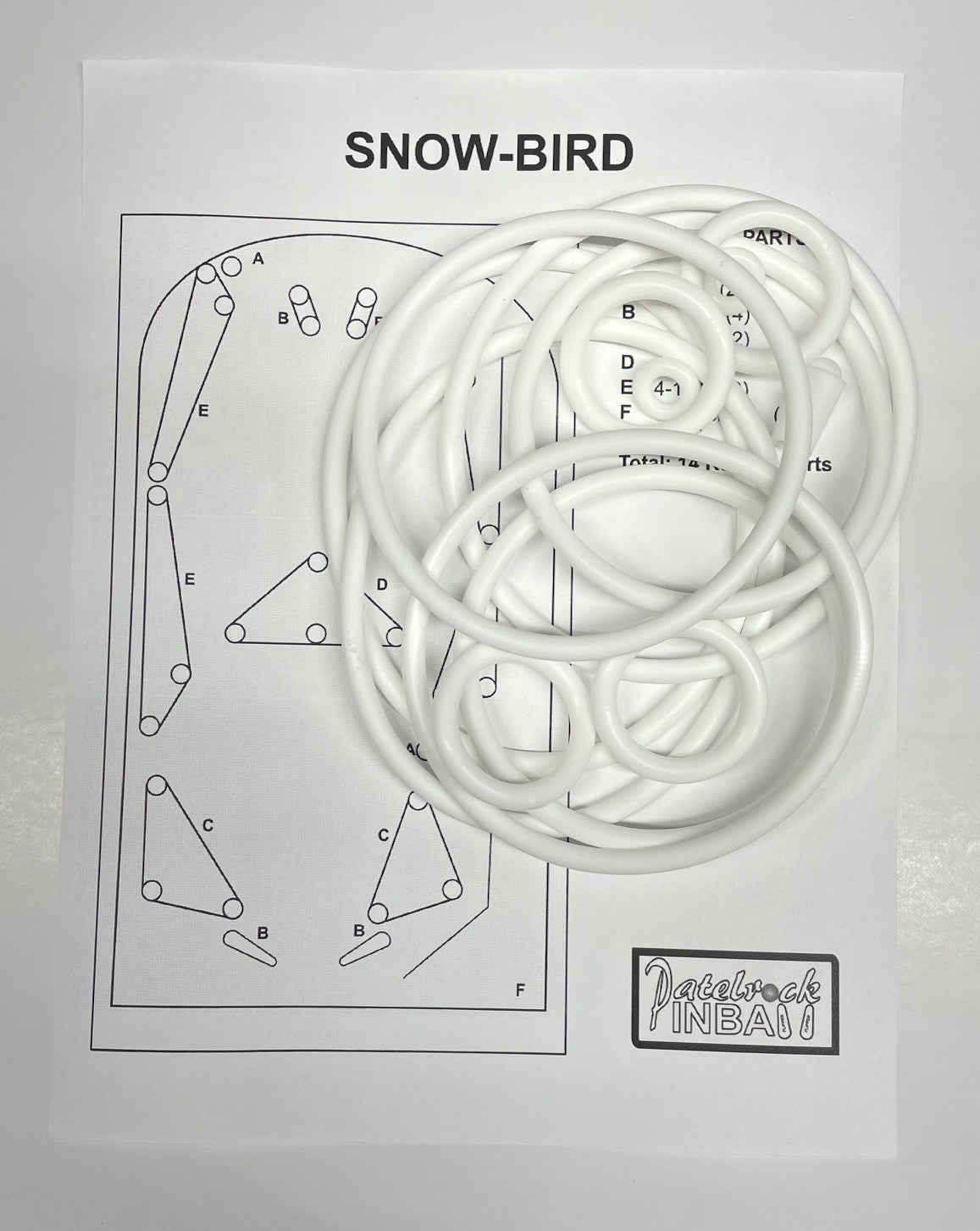 The Henry W.T. Mali & CO Inc. Snowbird Pinball Machine Rubber Ring Kit
