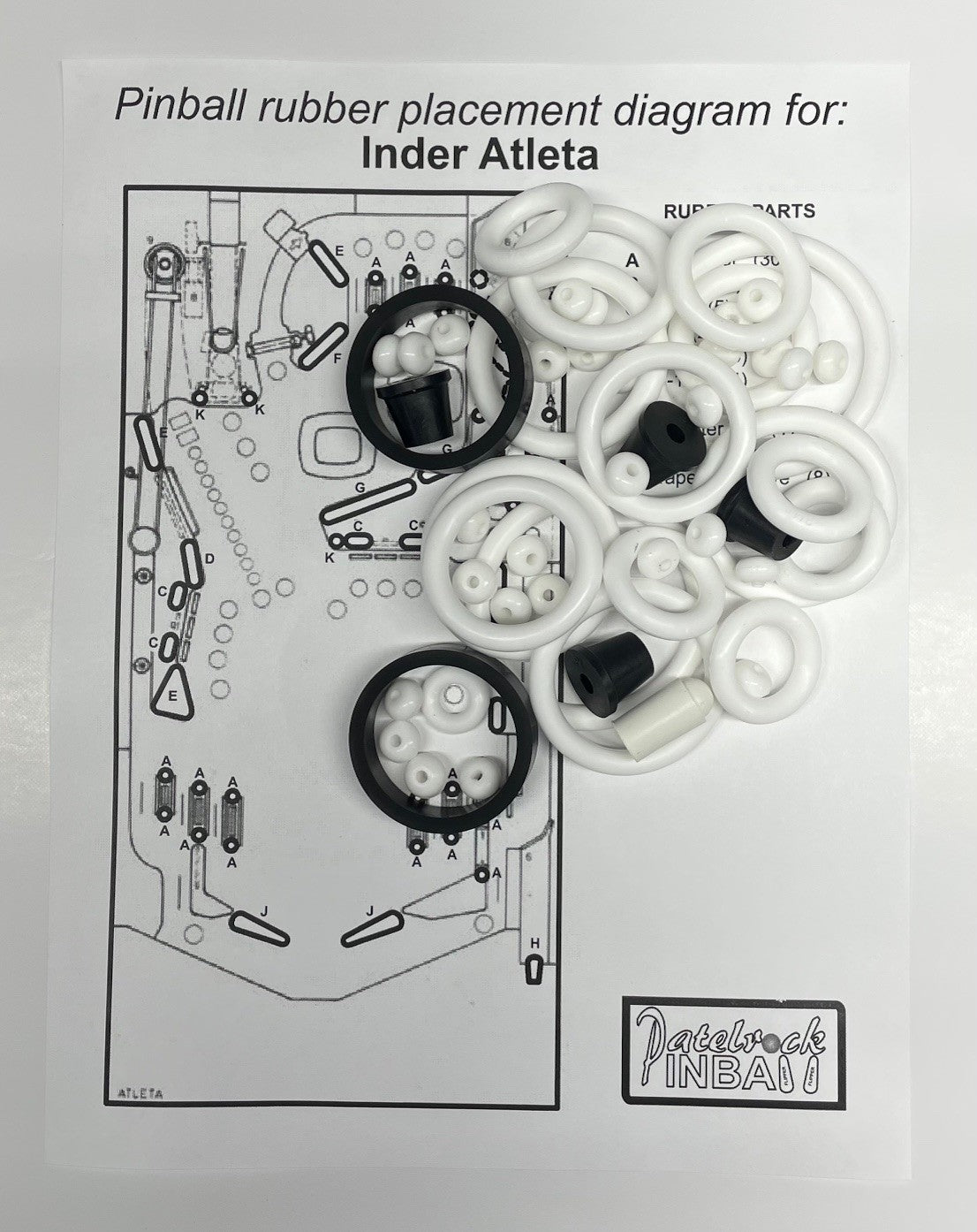Inder Atleta Pinball Machine Rubber Ring Kit