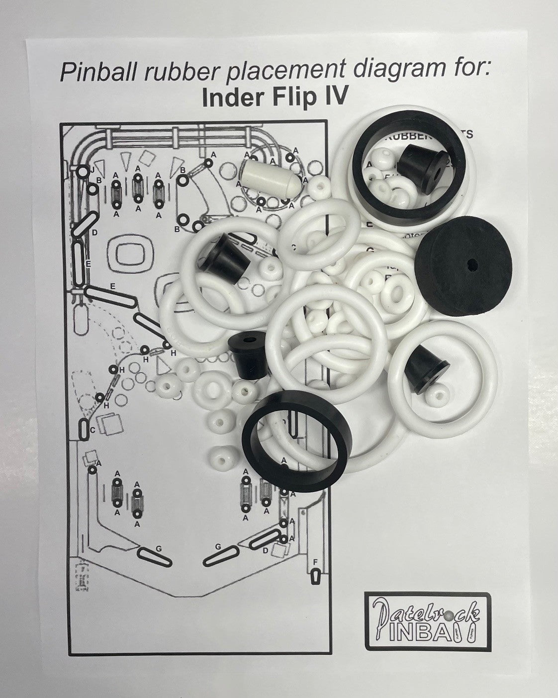 Inder Flip VI Pinball Machine Rubber Ring Kit