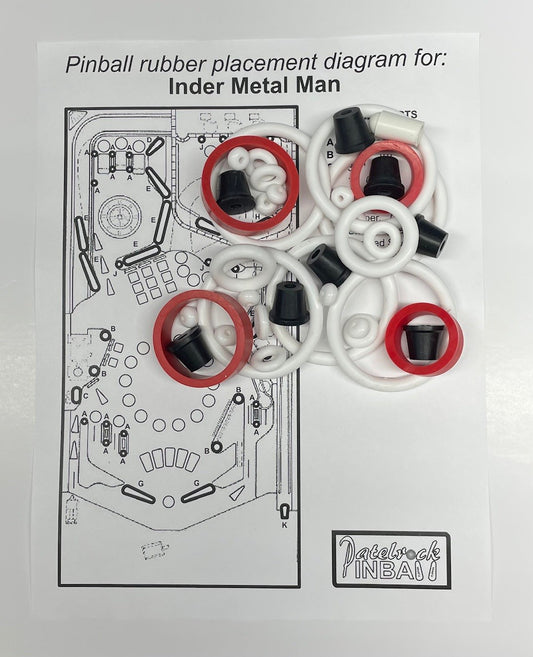 Inder Metal Man Pinball Machine Rubber Ring Kit