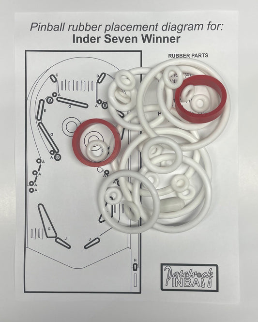 Inder Seven Winner Pinball Machine Rubber Ring Kit