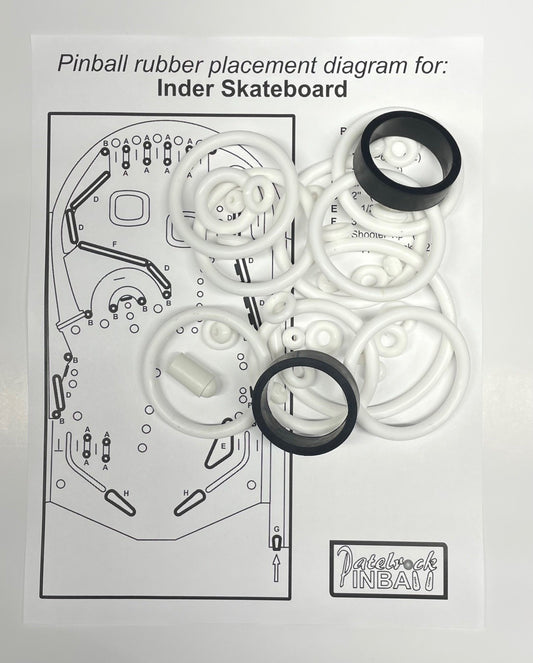 Inder Skateboard Pinball Machine Rubber Ring Kit