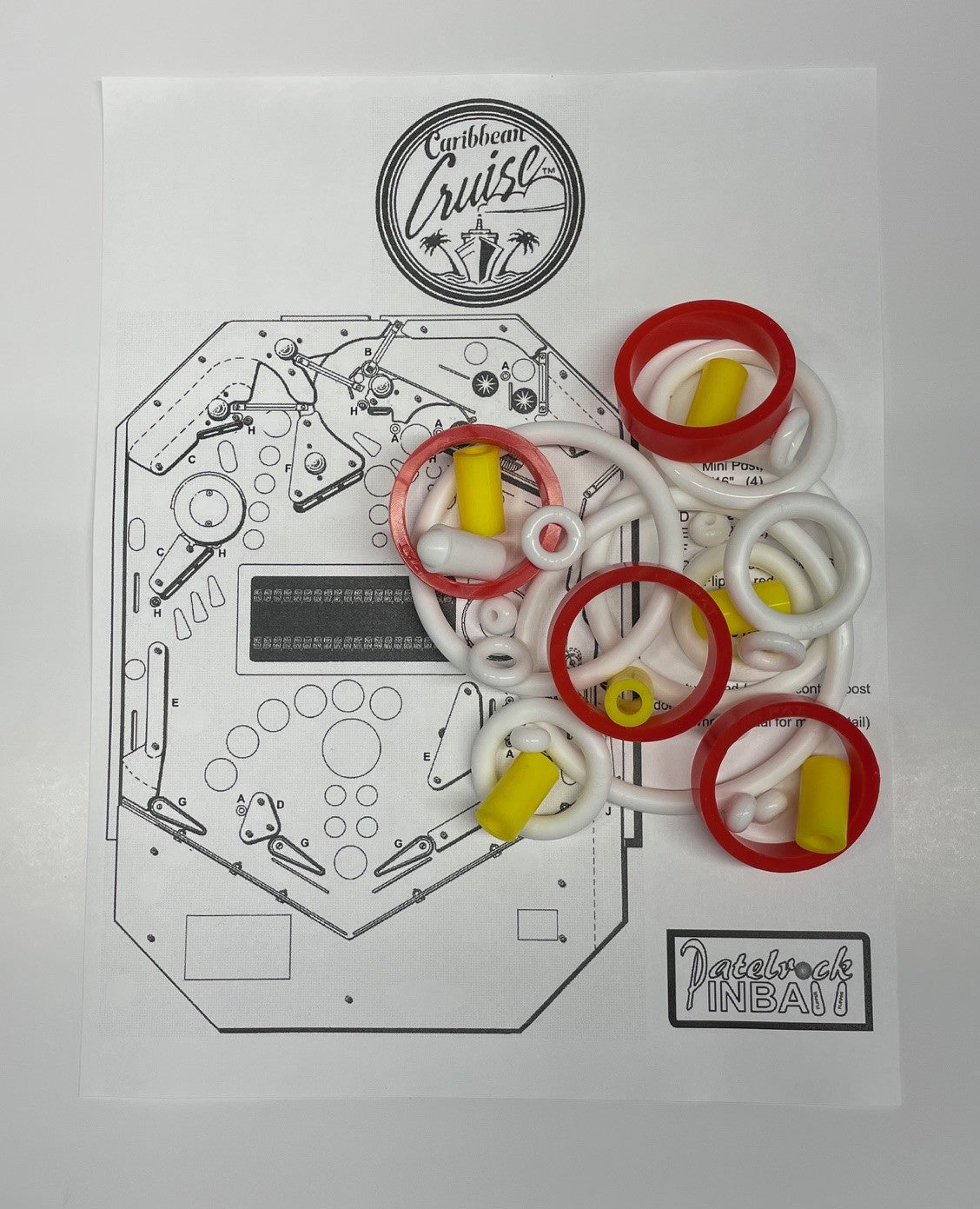 International Concepts Caribbean Cruise Pinball Machine Rubber Ring Kit