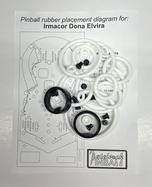 Irmacor Dona Elvira Pinball Machine Rubber Ring Kit