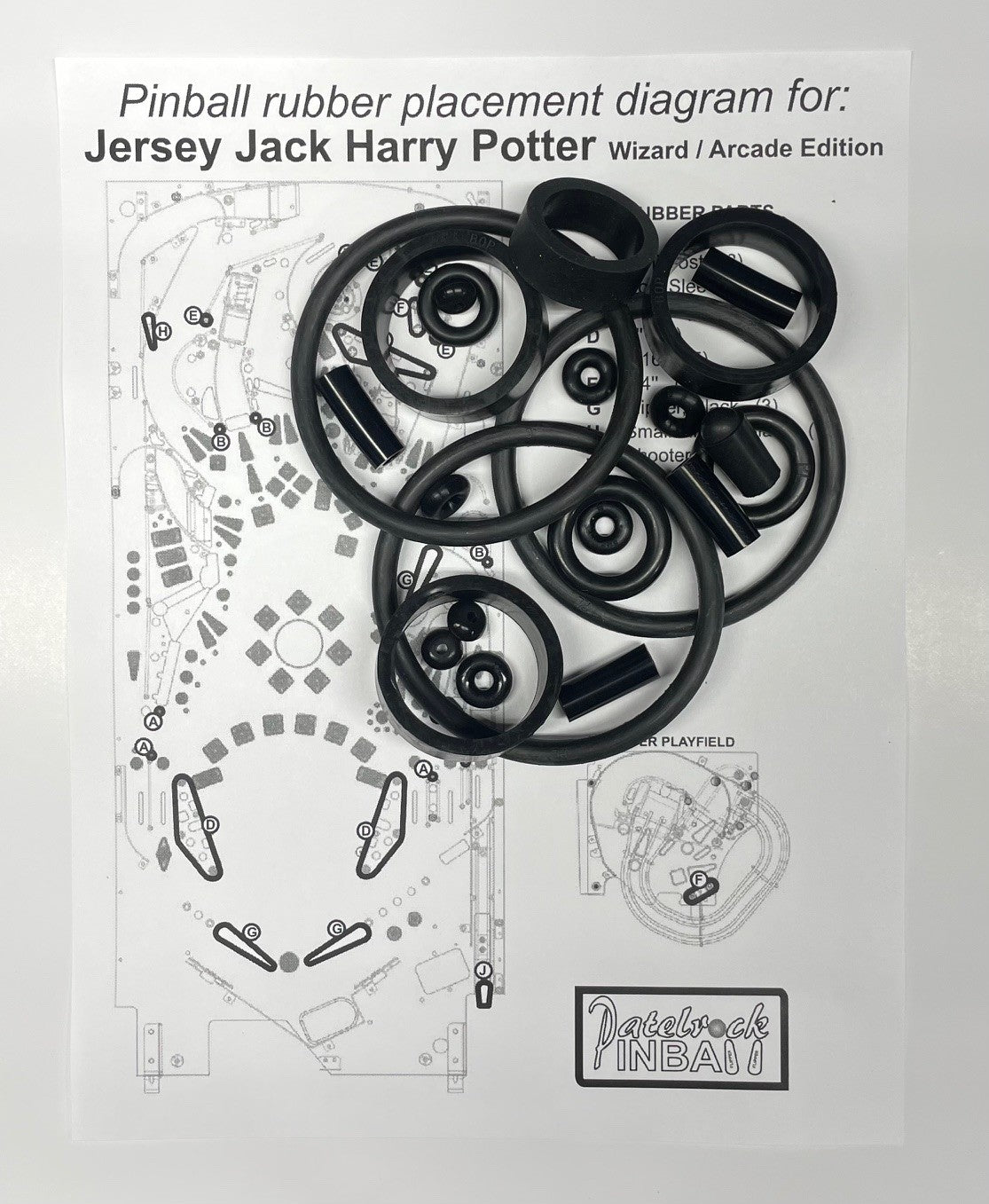 Jersey Jack Pinball Harry Potter Arcade | Wizard Pinball Machine Rubber Ring Kit